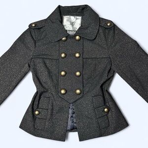 Grunge Black Military Napoleon Jacket by Kensie!